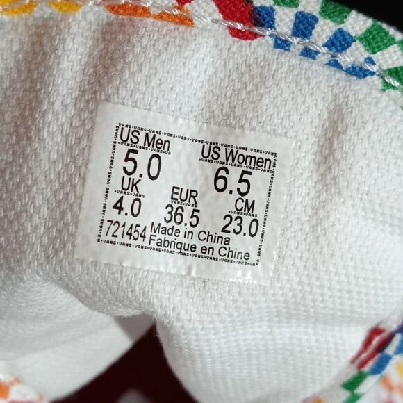 BRAND NEW SHOES VANS OLD SKOOL PLATFORM PRIDE/MULTI/TRUE WHITE - Picture 14 of 16